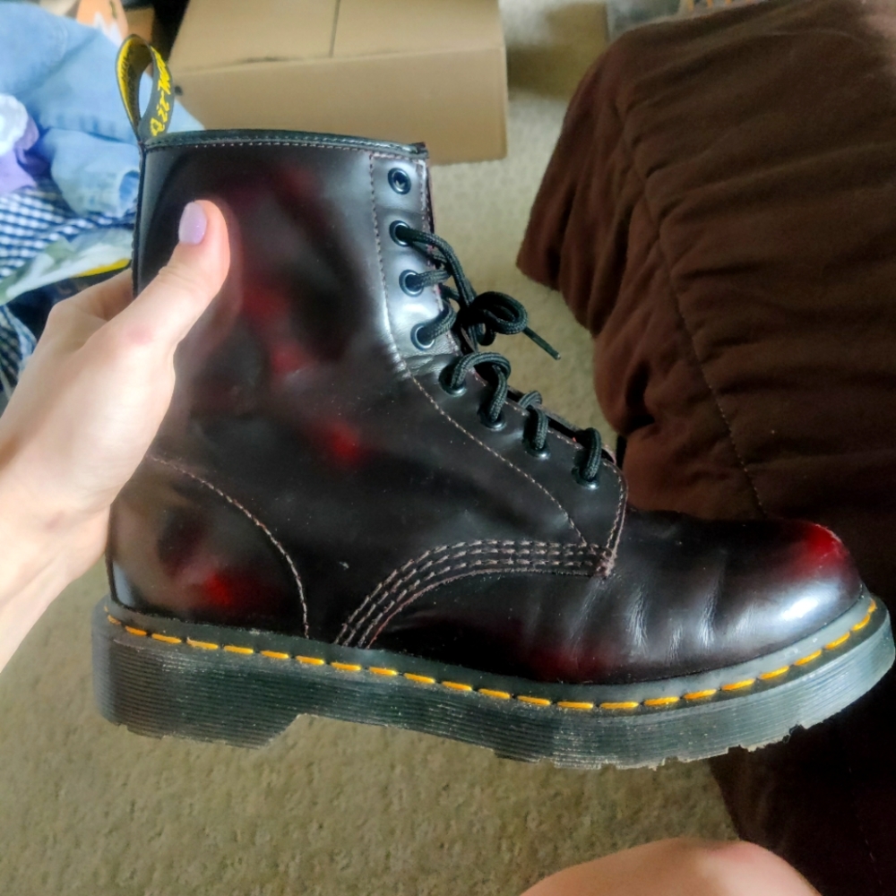Dr. Martens burgundy boots